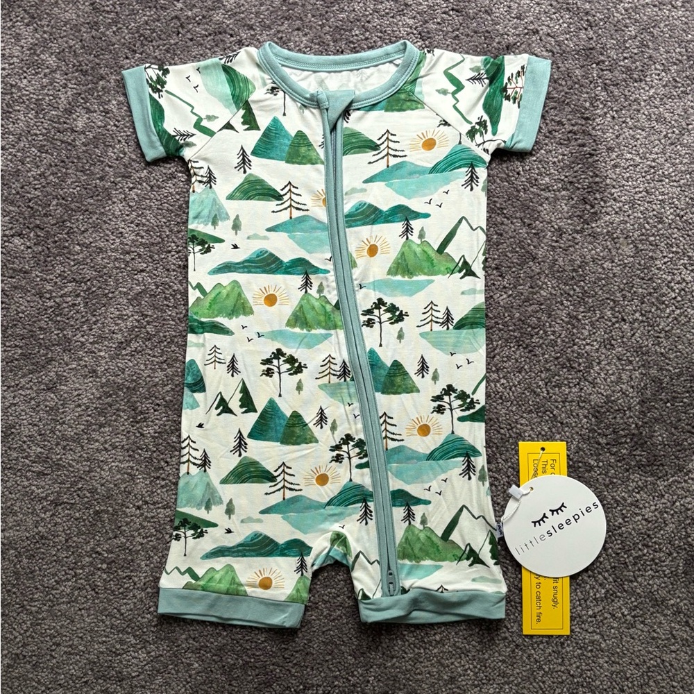 🏔️Little Sleepies Mountain Mist Shorty 12-18
